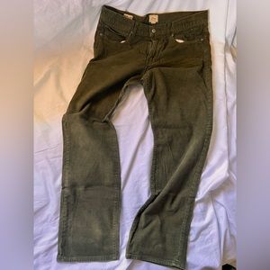 JCrew 770 Straight 34x30 Dark Green Corduroy Pants